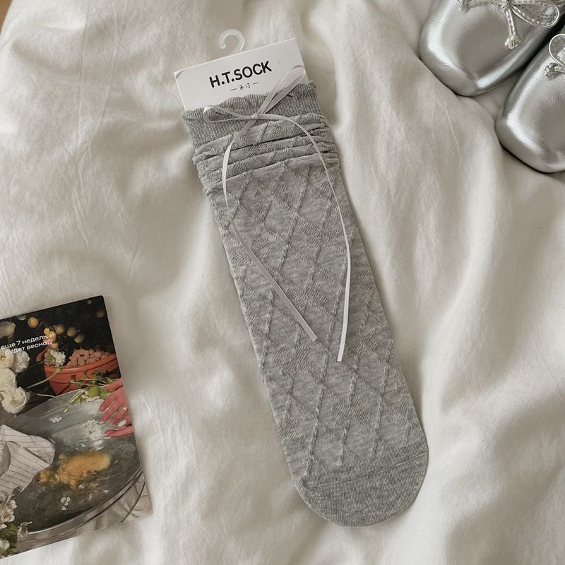Women's Cotton Mid-Calf Seamless Socks - Breathable Casual Crew