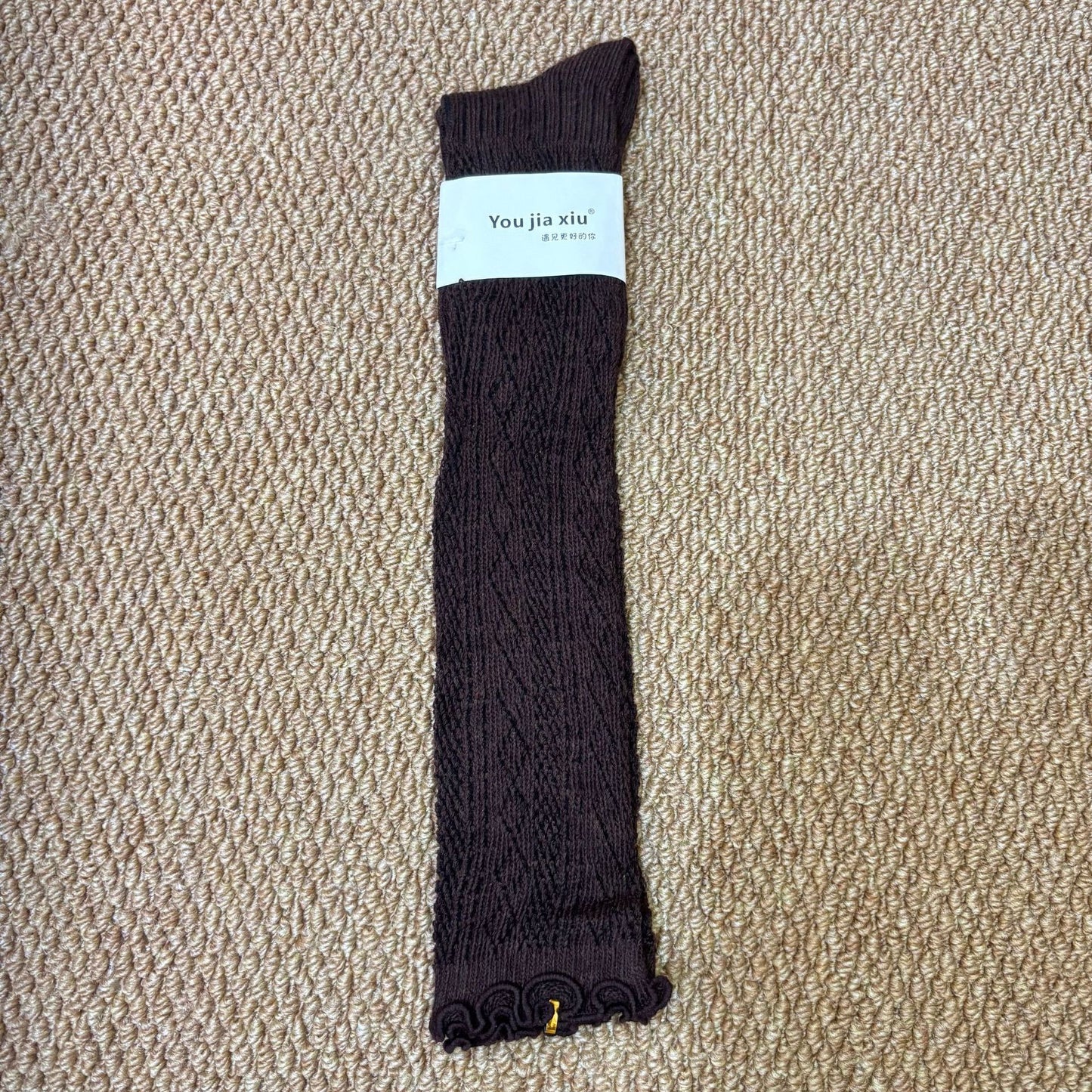 Unisex Cotton Blend Knee-High Mesh Casual Socks
