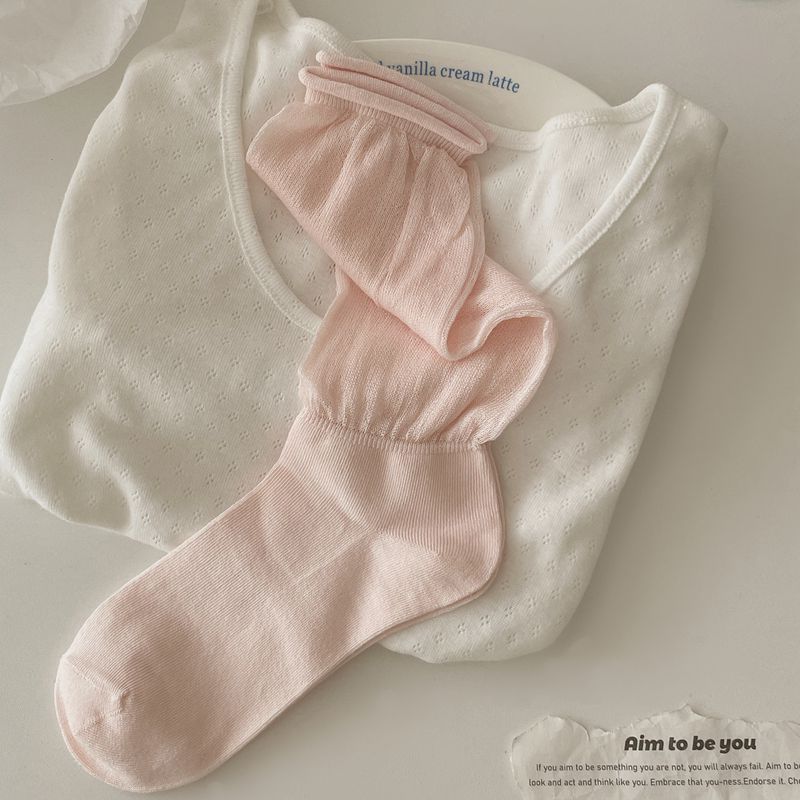 Women's Cotton Mid-Calf Solid Casual Socks