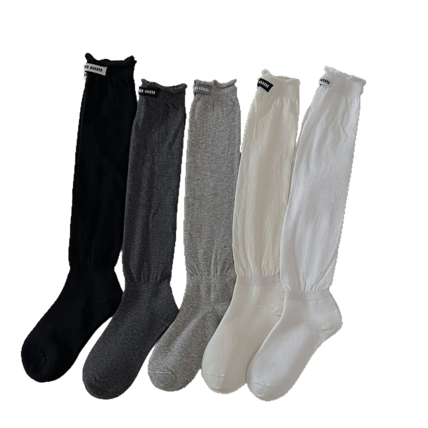 Women's Combed Cotton Knee-High Seamless Toe Socks