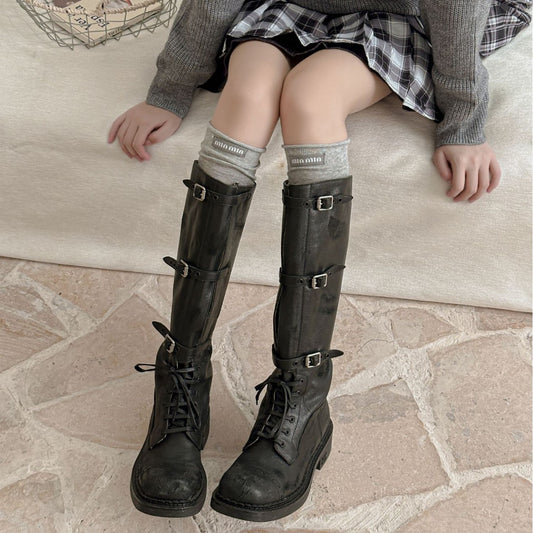 Women's Combed Cotton Knee-High Seamless Toe Socks