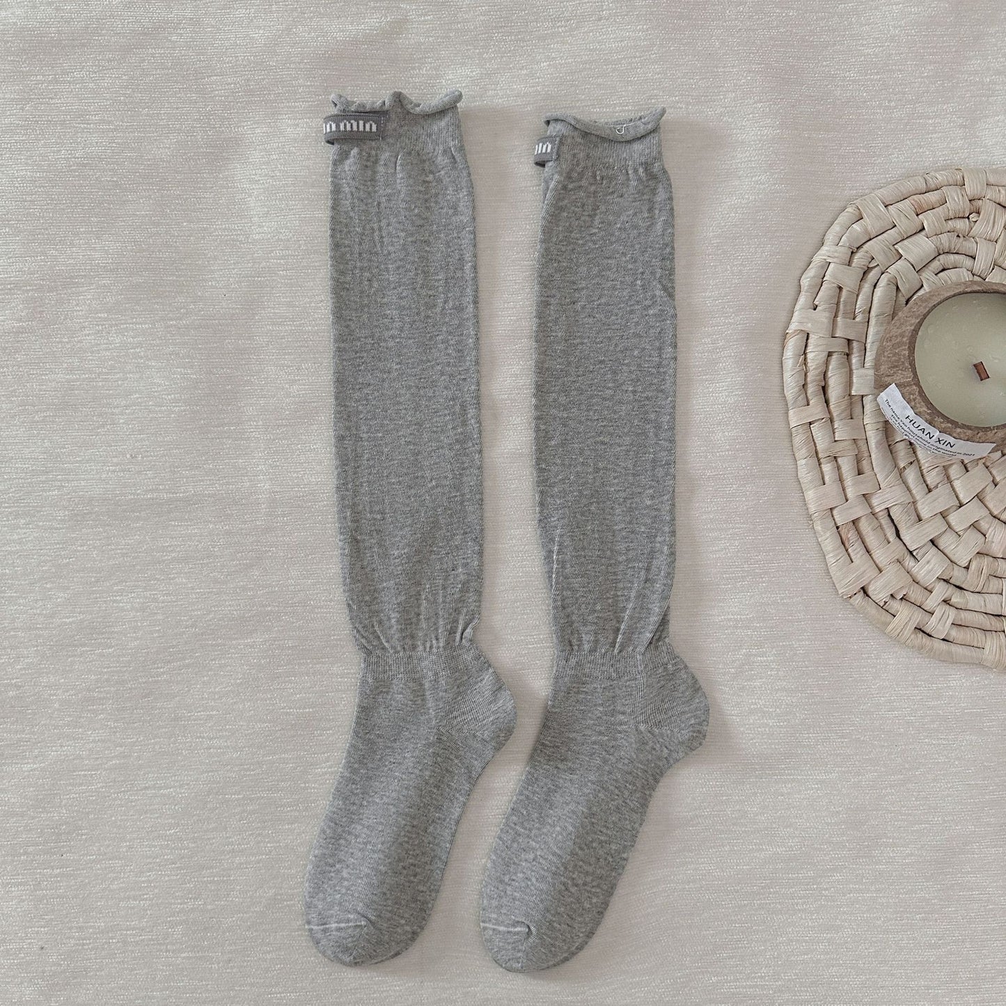 Women's Combed Cotton Knee-High Seamless Toe Socks