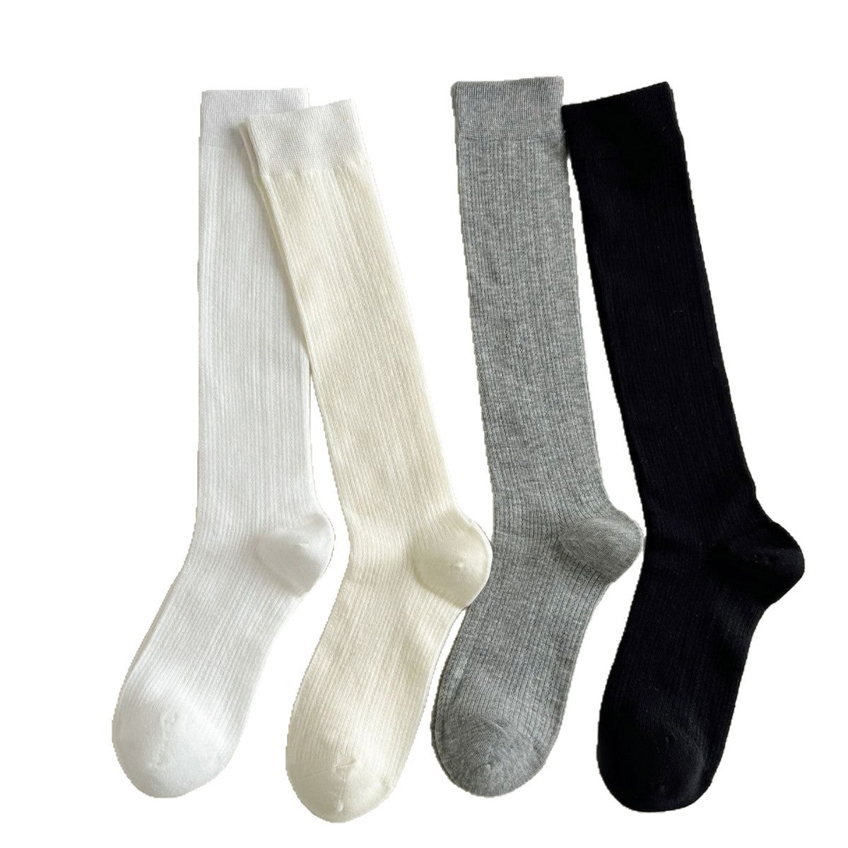 Women's Combed Cotton Mid-Calf Seamless Toe Mesh Socks