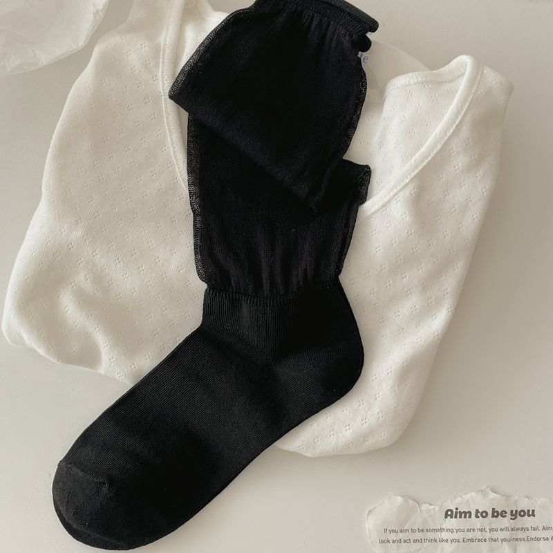Women's Cotton Mid-Calf Solid Casual Socks