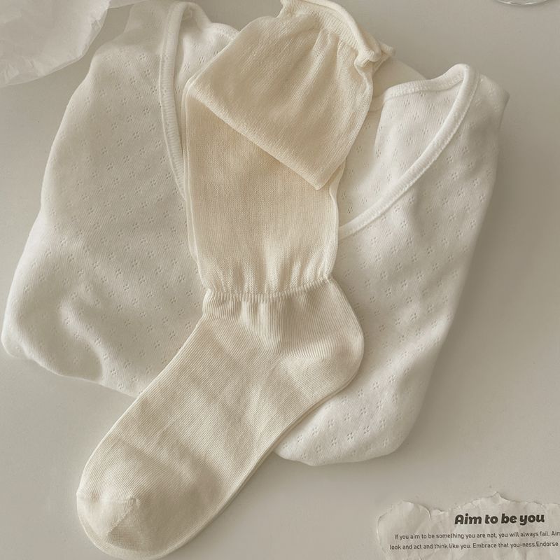 Women's Cotton Mid-Calf Solid Casual Socks