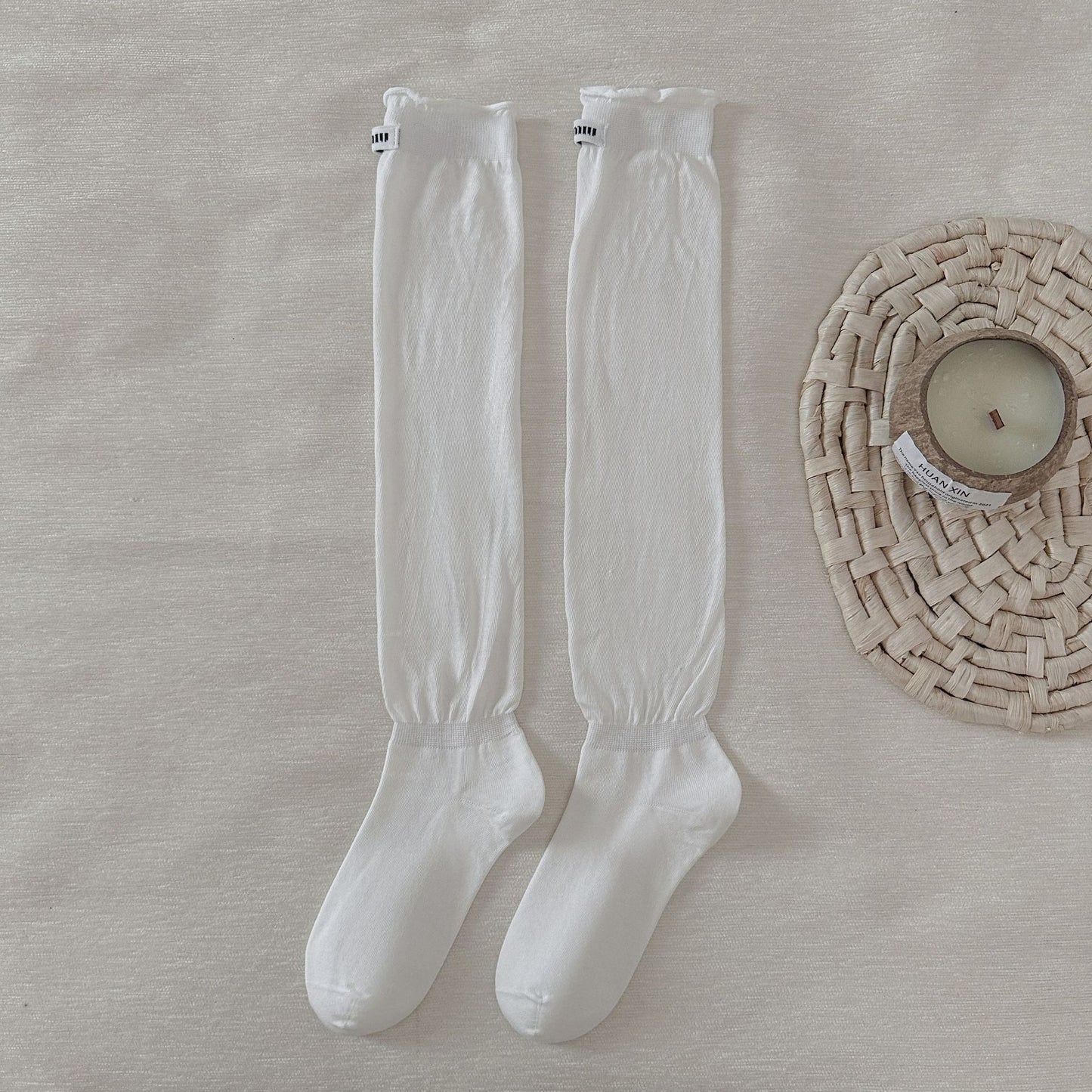 Women's Combed Cotton Knee-High Seamless Toe Socks